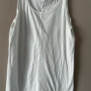 A New Day Fitted White Tank Top